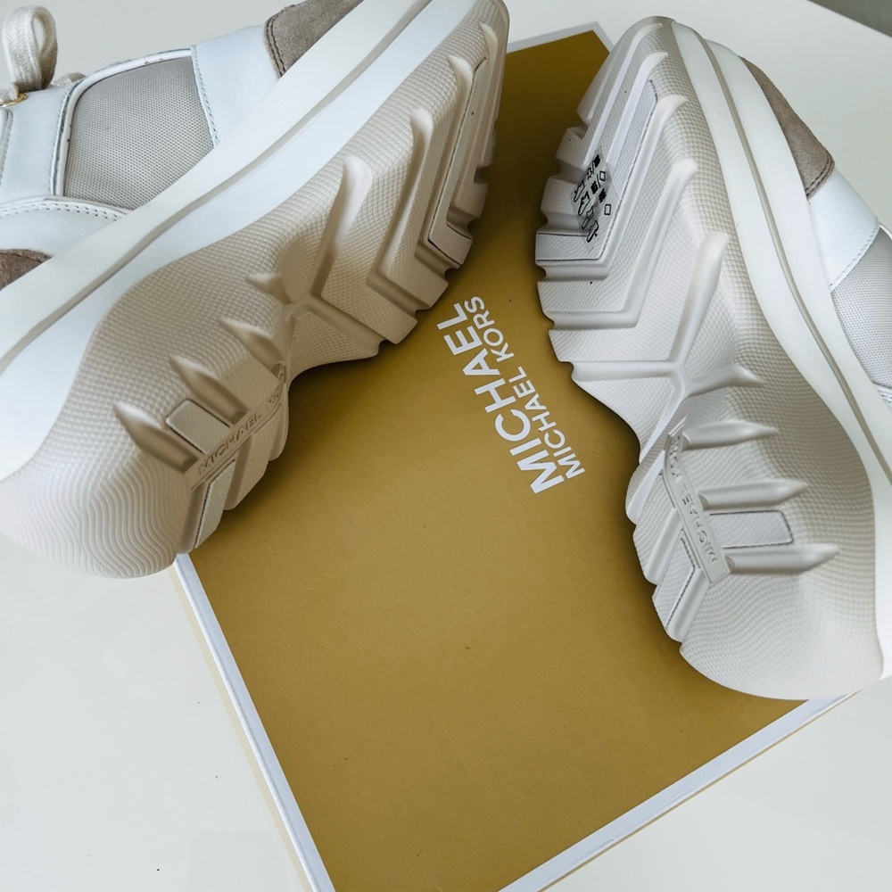 Michael Kors Felicia Leather Platform Dad Trainer Sneakers size 6.5 - Picture 14 of 16